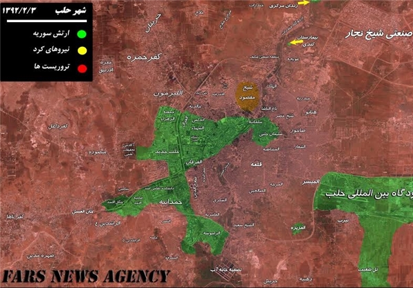 مقایسه‌ حلب در سالهای 92 و 95 +نقشه
