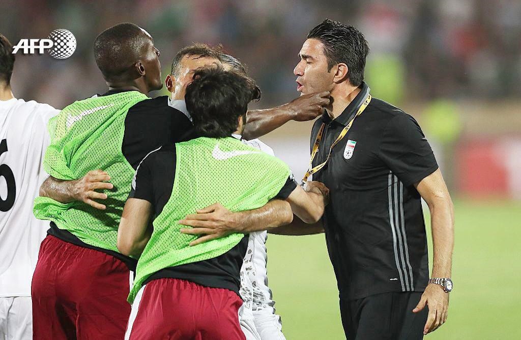 عکس/ لحظه درگیری بازیکن قطر با نکونام