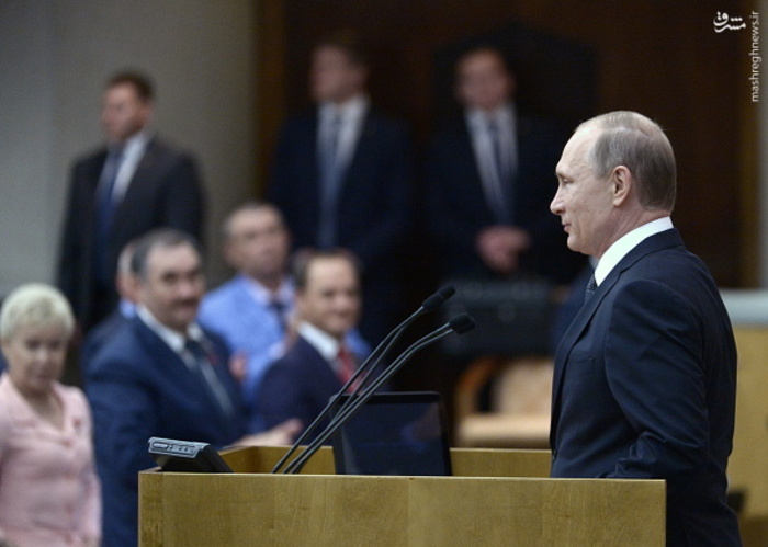 تصاویر/سخنرانی پوتین در افتتاحیه دوما