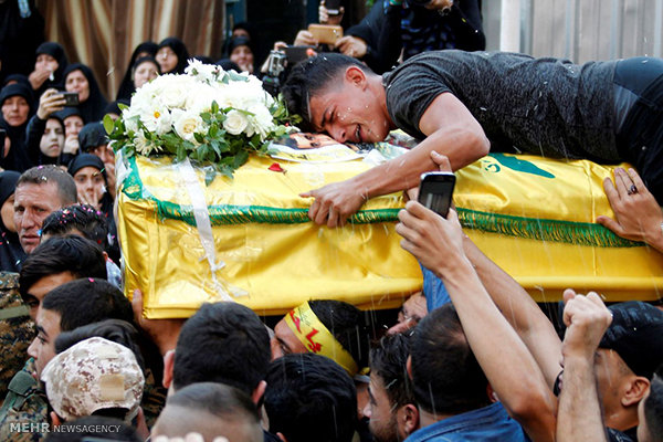 عکس/تشییع جنازه سرباز لبنانی