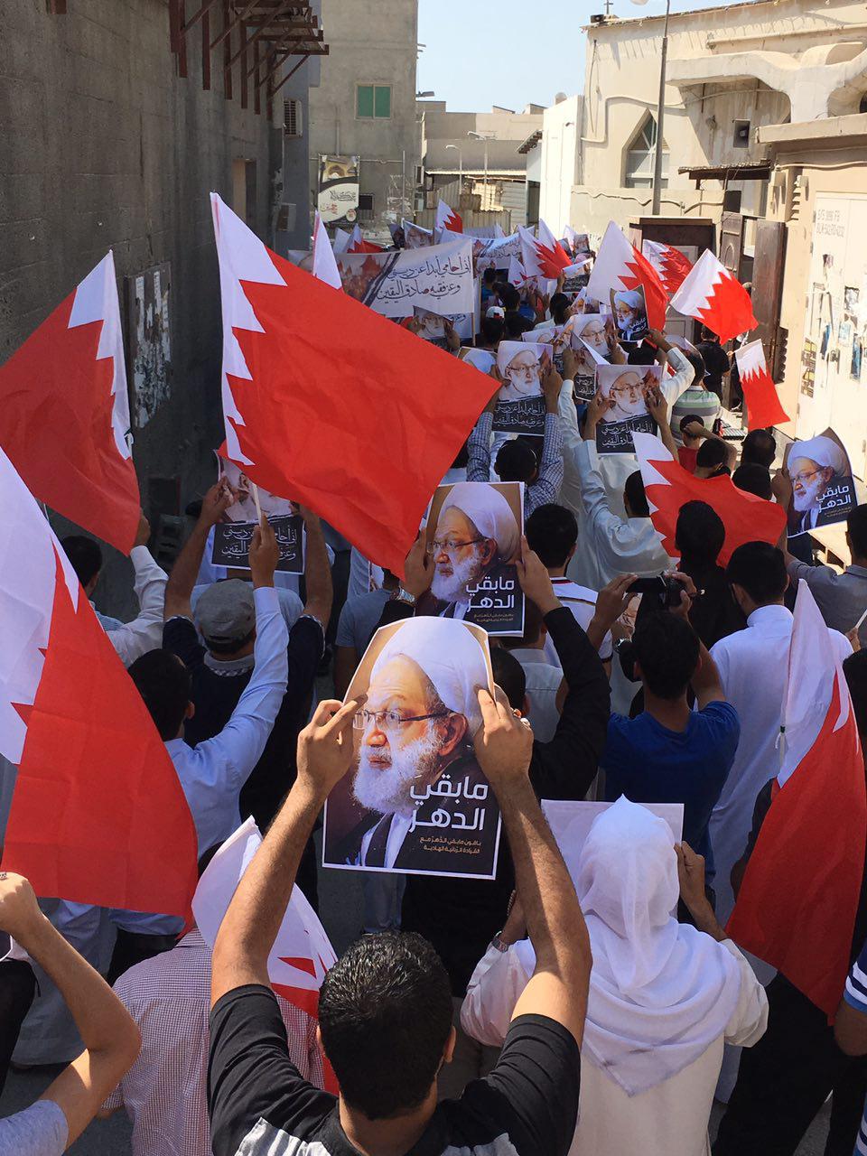 تظاهرات بحرینی‌ها در حمایت از شیخ قاسم+تصاویر