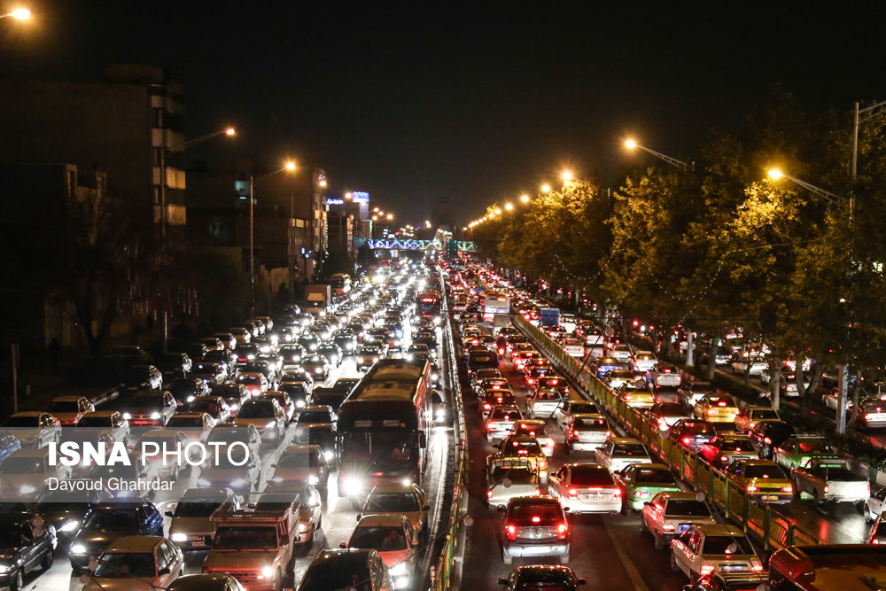 تصاویر/ترافیک امشب پایتخت پس از بارندگی