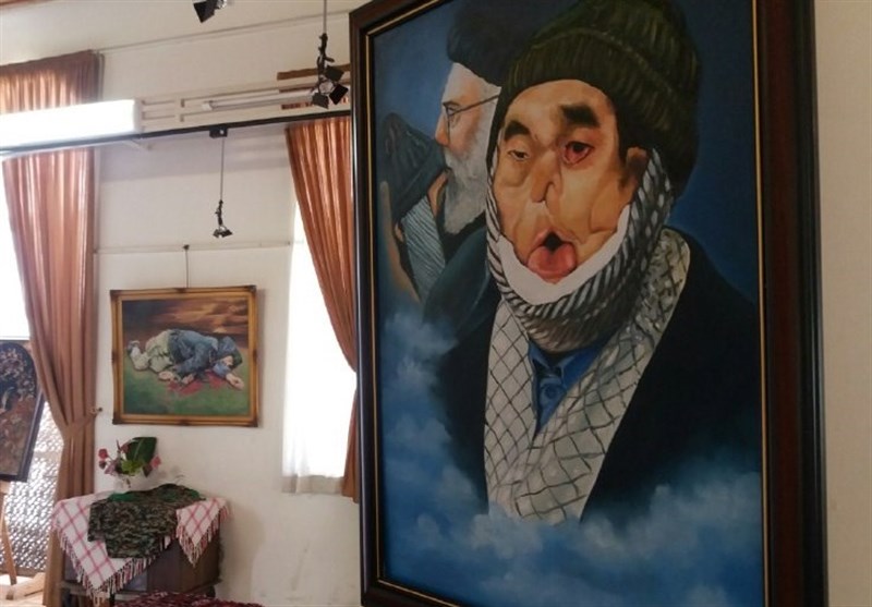 برپایی نمایشگاه نقاشی شهدای مدافع حرم+تصاویر