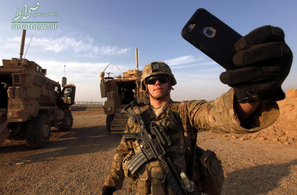 عکس/سلفی سرباز آمریکایی در موصل