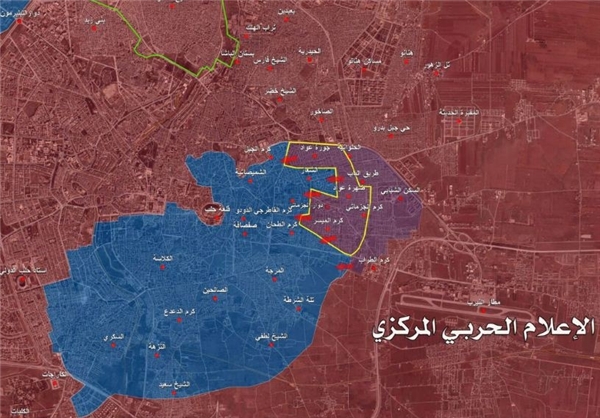 آزادسازی چندین منطقه در شرق حلب+نقشه