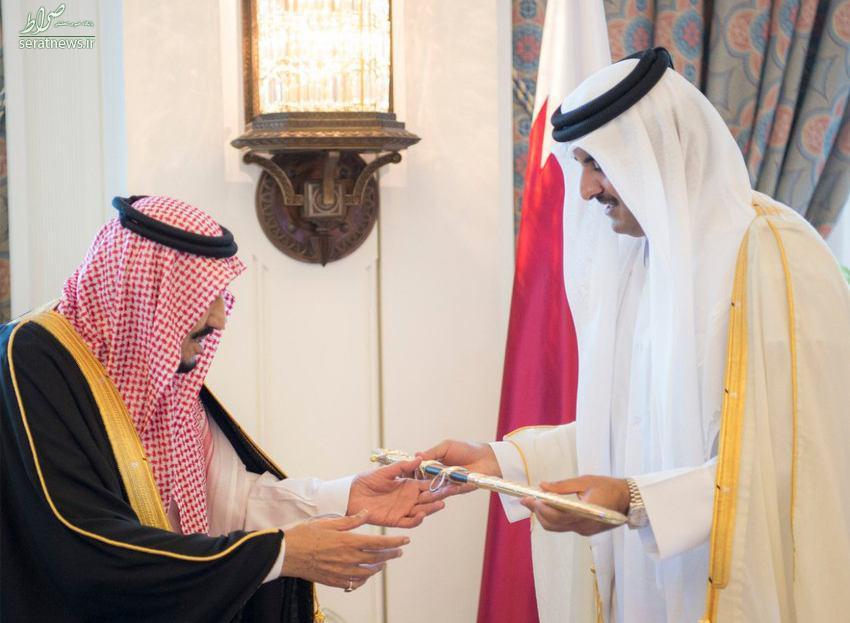عکس/ هدیه امیر قطر به ملک سلمان