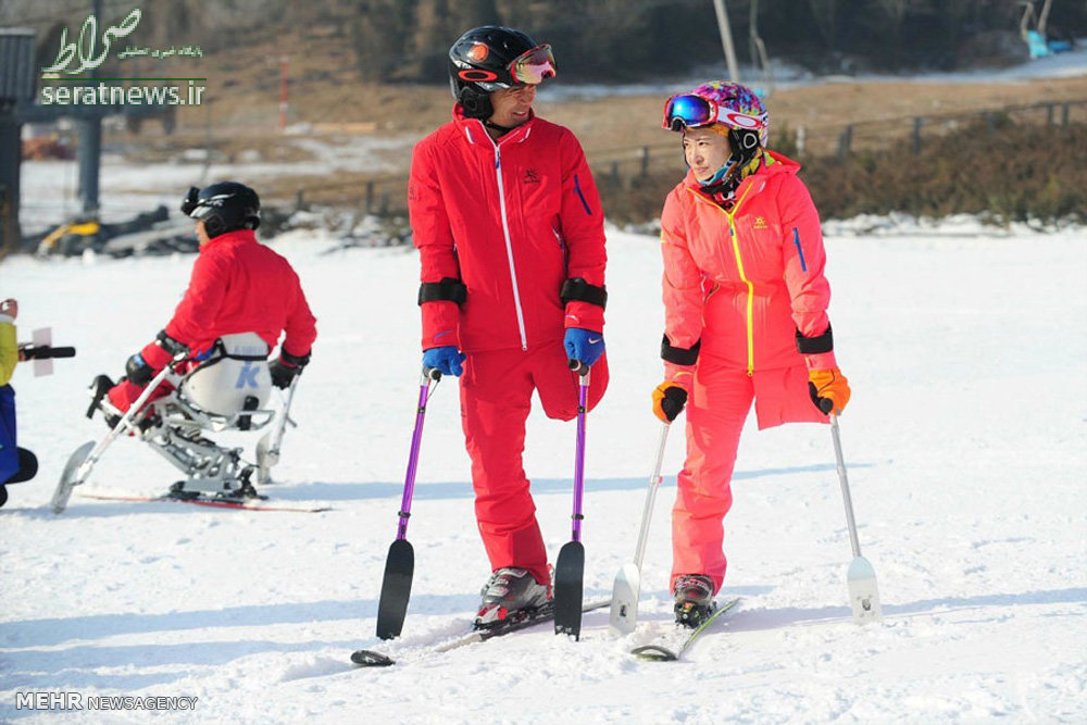 عکس/اولین پیست اسکی مخصوص معلولان