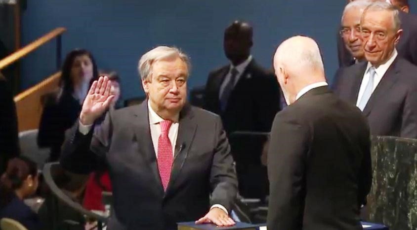 دبیرکل جدید سازمان ملل رسما سوگند یاد کرد+تصاویر