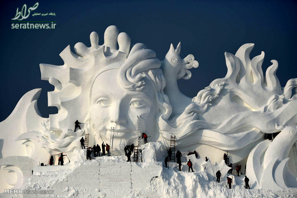 عکس/جشنواره بین المللی مجسمه سازی با برف
