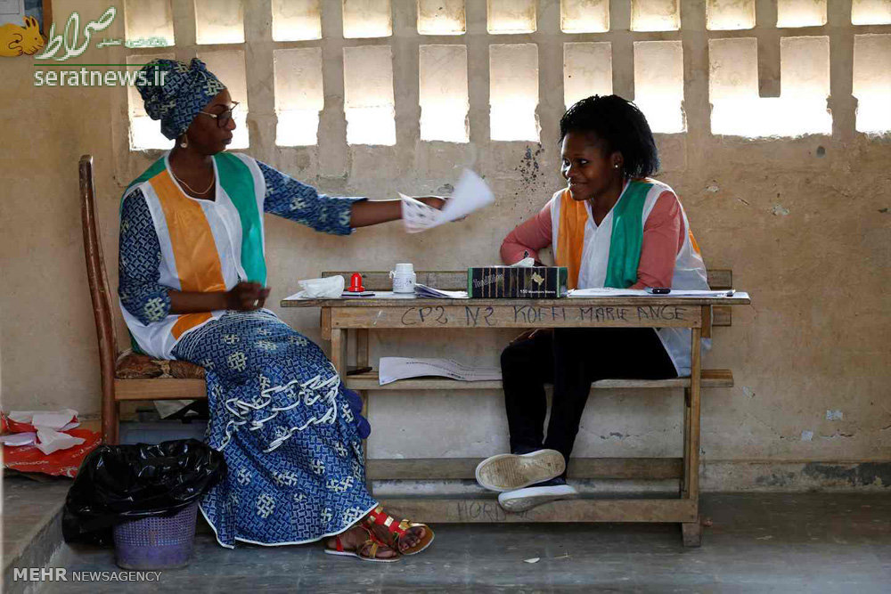 عکس/مأمور رأی گیری در ساحل عاج