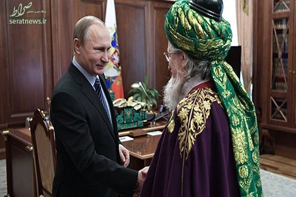 پوتین با مفتی اعظم مسلمانان روسیه دیدار کرد +عکس
