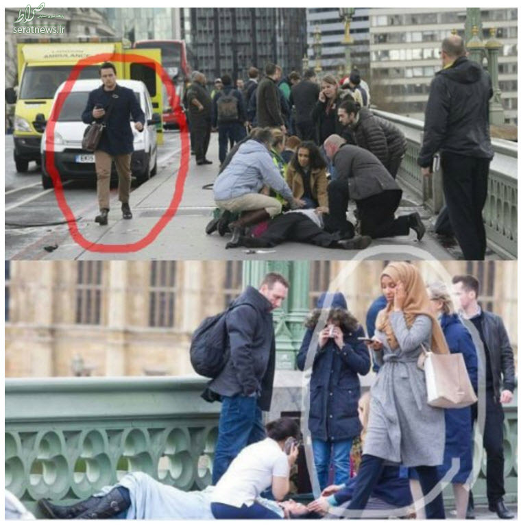 حجاب زن مسلمان در صحنه حمله لندن جنجال آفرید+تصاویر
