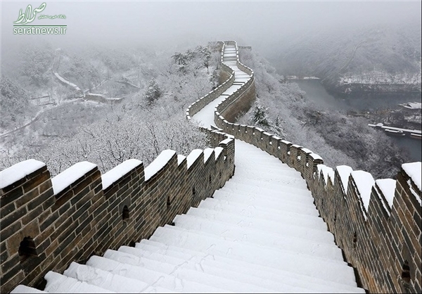 دیوار چین سفیدپوش شد +تصاویر