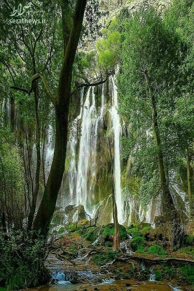 آبشاری زیبا در غرب ایران +عکس