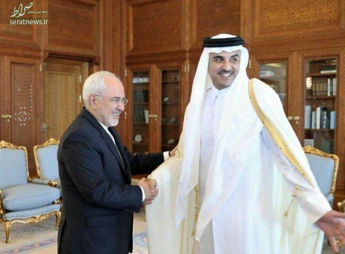 ظریف با امیر قطر دیدار و گفتگو کرد