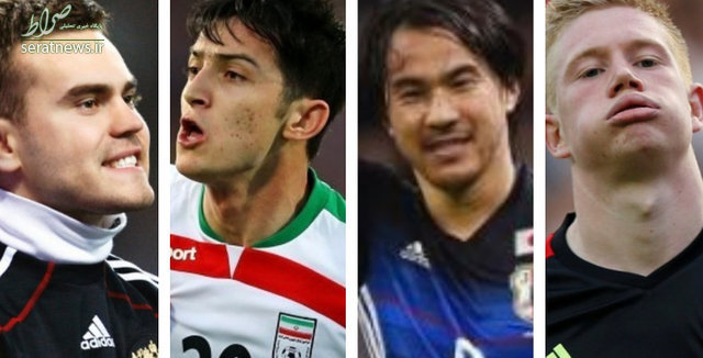 یک ایرانی در میان ۳۲ ستاره جام جهانی +عکس
