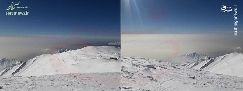 عکس/ آلودگی هوای تهران از منطقه توچال