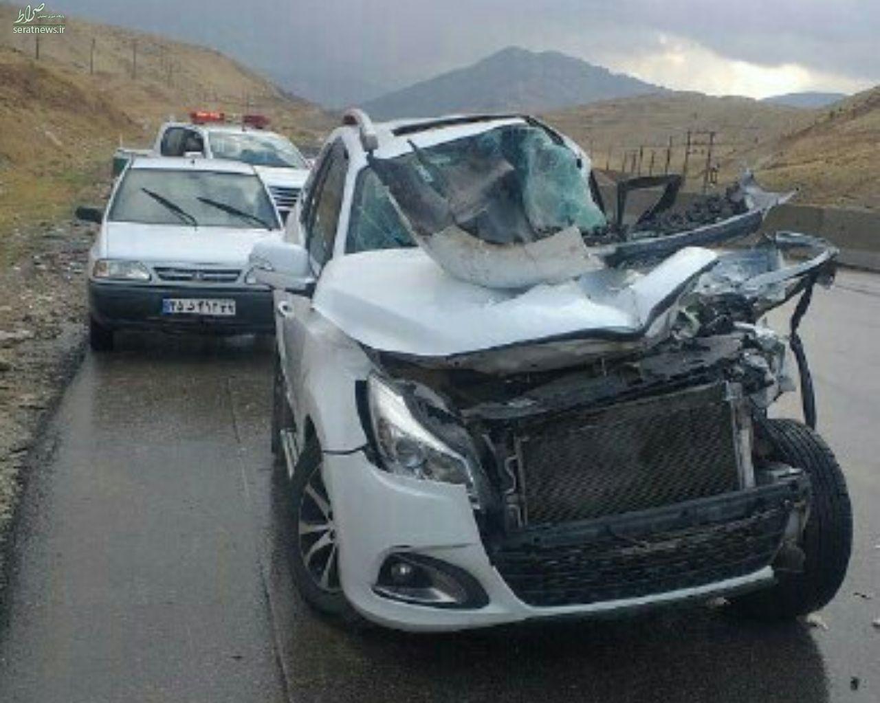عکس/ خودروی شهردار قصرشیرین در تصادف امروز فوت کرد