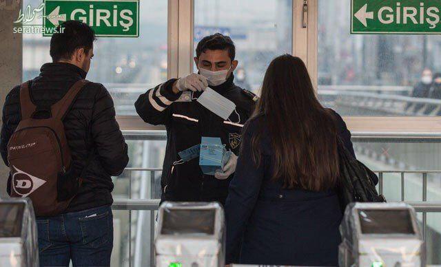 عکس/ استفاده اجباری از ماسک در وسایل حمل و نقل عمومی استانبول