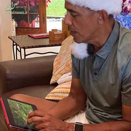 هدیه میشل به اوباما به مناسبت کریسمس+عکس
