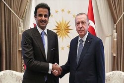 گفتگوی تلفنی اردوغان و امیر قطر درباره مسائل منطقه ای