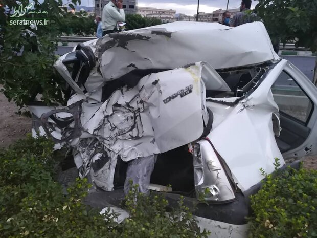 تصادف مرگبار کامیون با ال ۹۰ در بزرگراه شهید بابایی+عکس