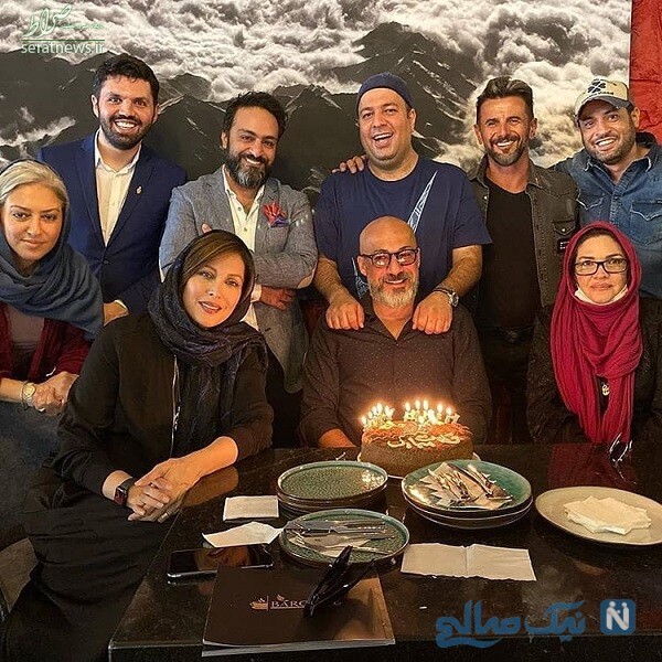 عکس/ جشن تولد شاد امیر آقایی در کنار مهتاب کرامتی و دیگر هنرمندان