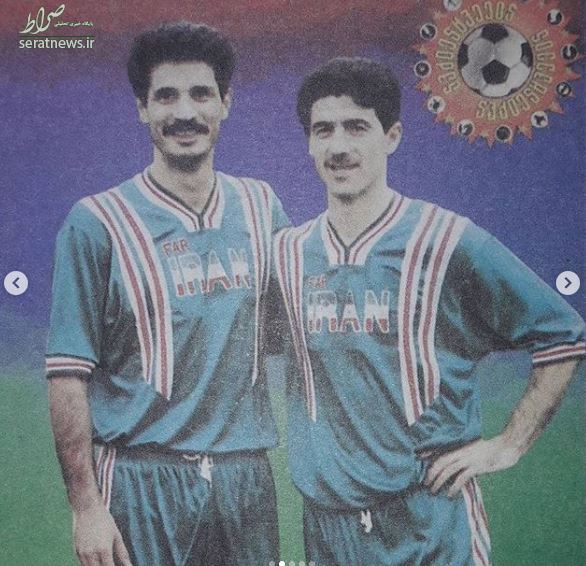 عکس/ تصویری زیرخاکی از کریم باقری و علی دایی در لباس عجیب تیم ملی