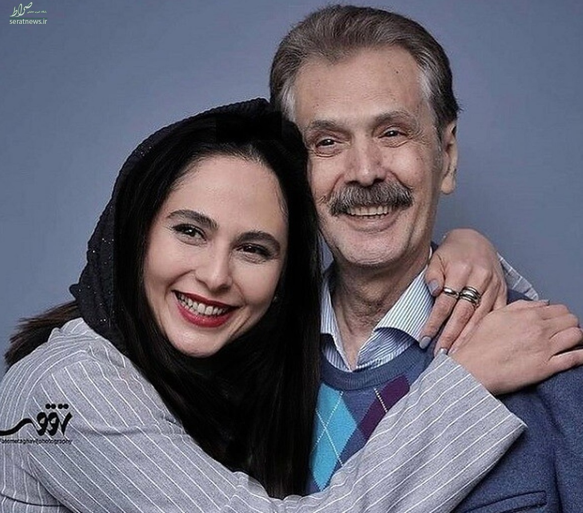 عکس/ همسر جدید مهدی پاکدل در آغوش پدرش
