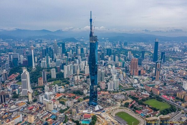 دومین آسمان خراش بلند جهان در مالزی تکمیل می‌شود