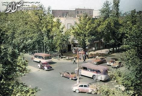 عکس/ وقتی چهارراه ولیعصر تهران شبیه یک جنگل بود
