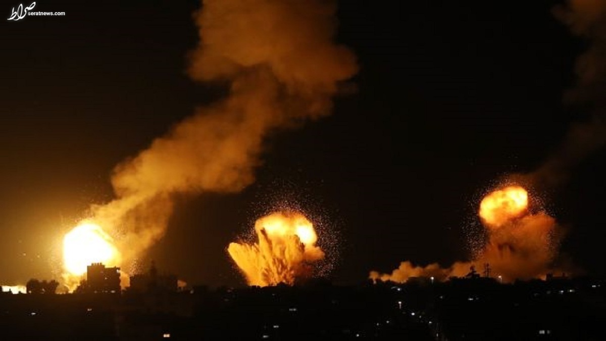 بمباران نوار غزه تنها در یک شب با ۵۰ تن انواع بمب و مواد منفجره