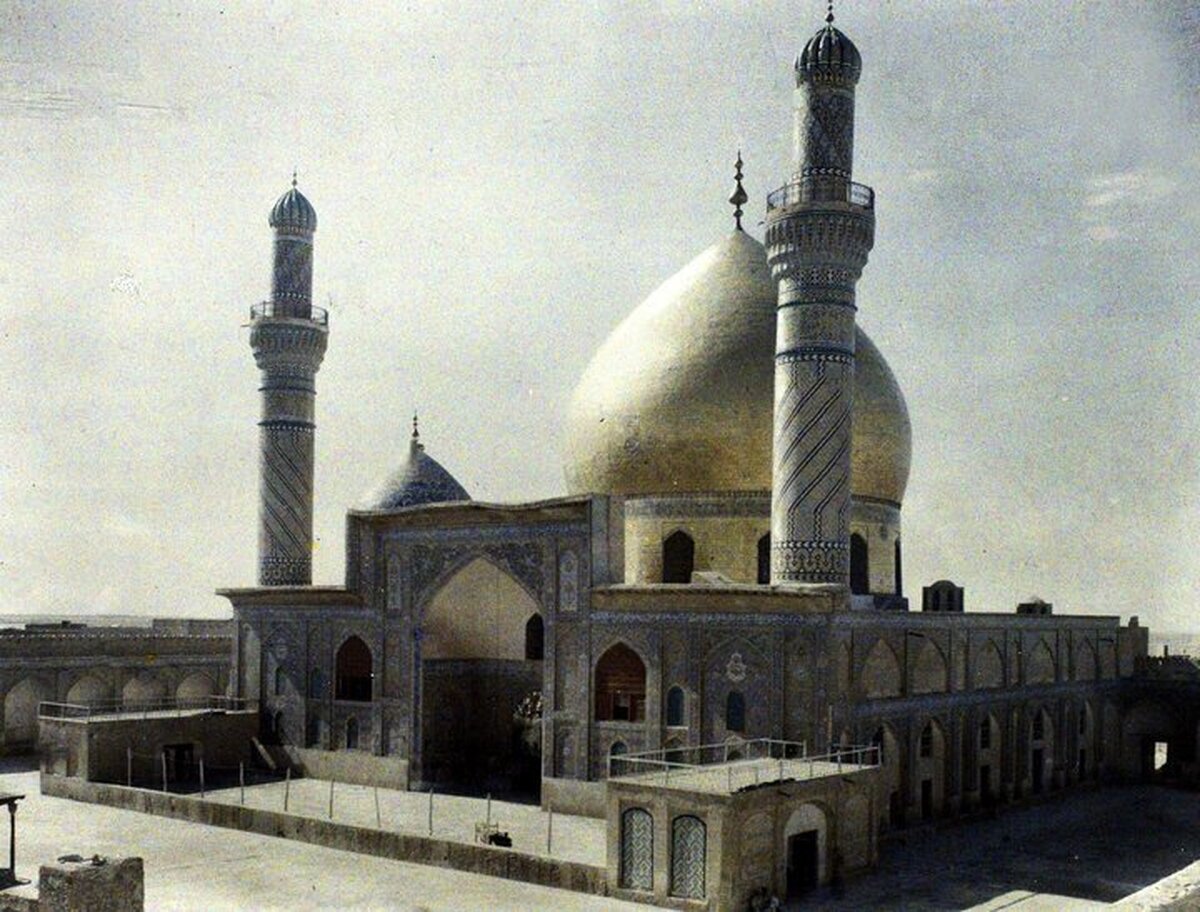قدیمی‌ترین عکس‌های رنگی از حرم امام حسین و حضرت عباس+تصاویر