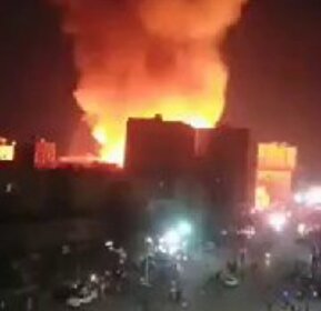 فیلم/ آتش سوزی بزرگ در قاهره استودیوی ۸۰ ساله الاهرام را ویران کرد