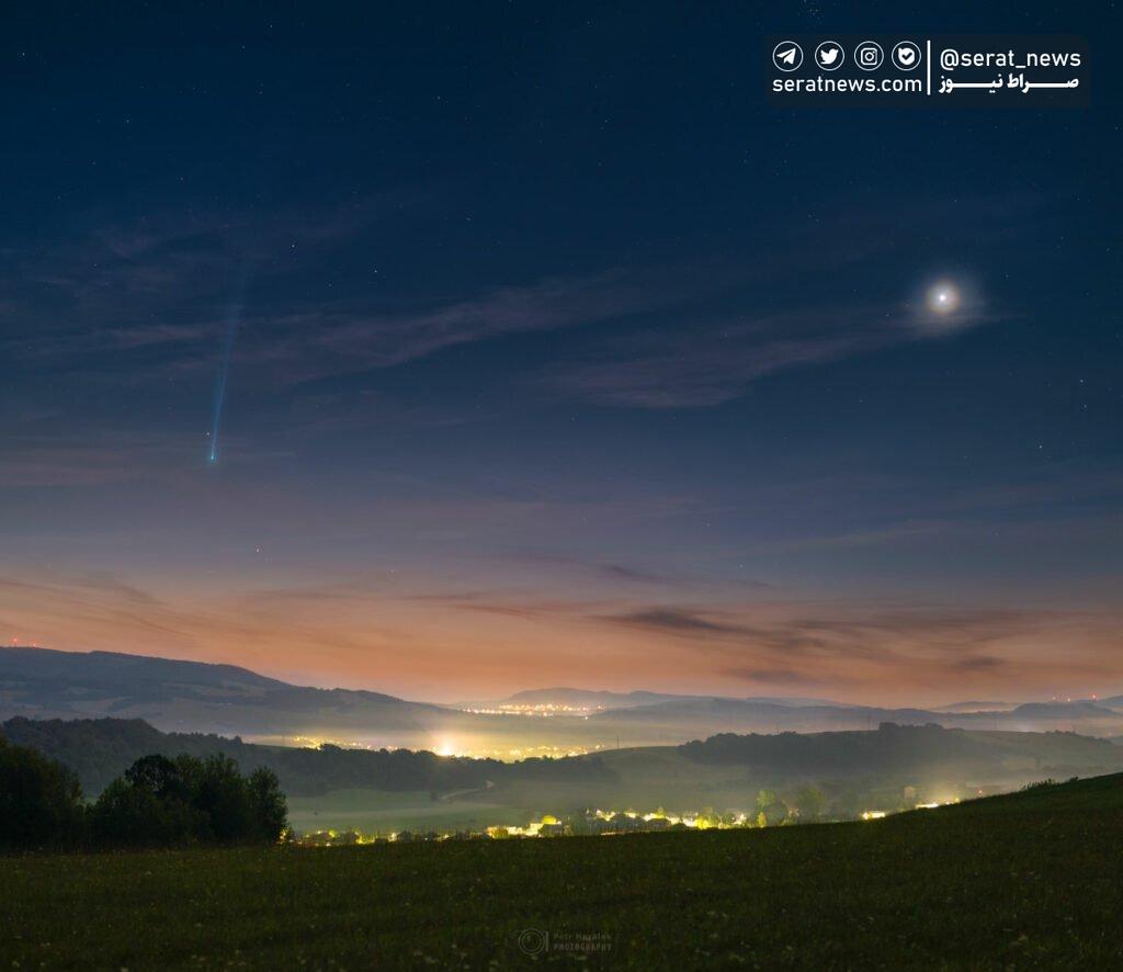 عکس / دنباله‌دار زیبای نیشیمورا در کنار ونوس