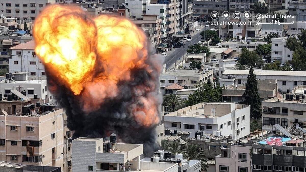 فیلم| حملات هوایی بامدادی به نوار غزه توسط جنگنده‌های رژیم صهیونیستی