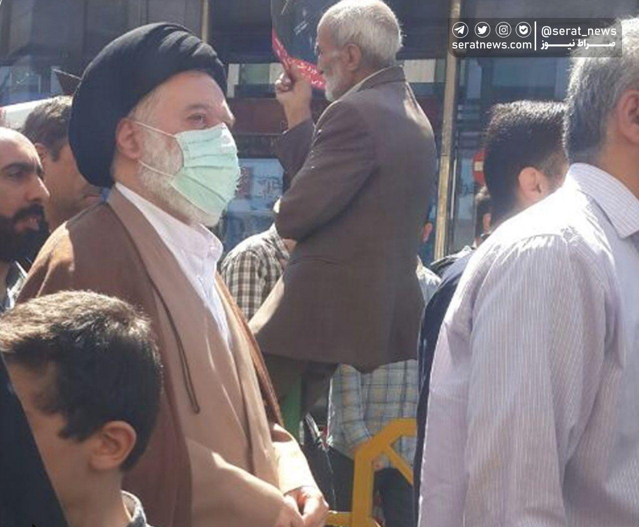 عکس/ حضور سید مصطفی خامنه‌ای فرزند ارشد مقام معظم رهبری در راهپیمایی روز قدس