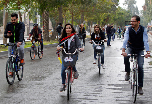  دوچرخه سواری دختران , ماراتن دوچرخه سواری دختران عراقی , دوچراخه سواری دختران عراقی , حضور دختران در دوچراخه سواری , دختران بی حجاب در عراق