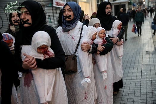 زنان کفن پوش,کفن پوشیدن زنان ترکیه,عکس های زنان ترکیه,زنان ترک