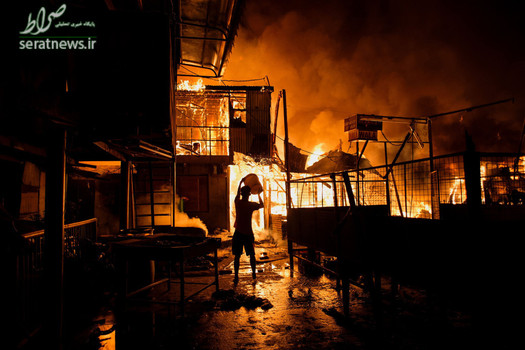 آتش سوزی صدها خانه مهاجران غیرقانونی در مانیل فیلیپین