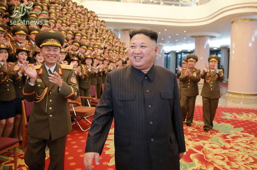 حضور کیم جونگ اون رهبر کره شمالی در تئاتر پیونگ یانگ 