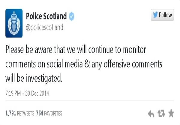اخطار جالب پلیس اسکاتلند به کاربران آنلاین +عکس