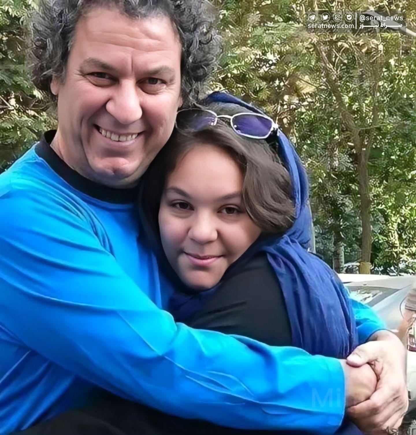 زنده یاد آرش میراحمدی در آغوش دخترش (عکس)